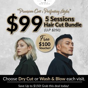 $99 5 Sessions Hair Cut Bundle